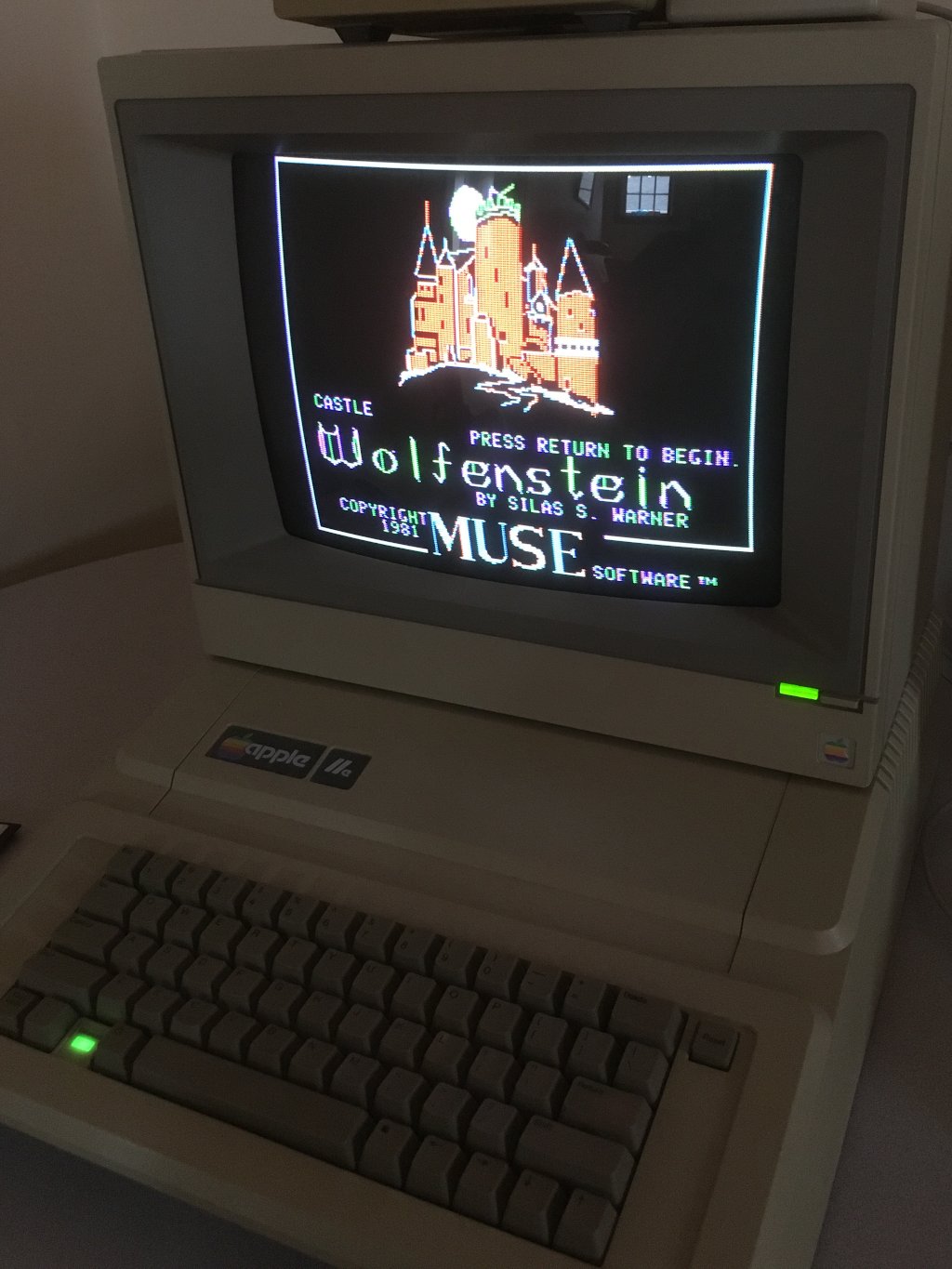 Apple IIe running Castle Wolfenstein