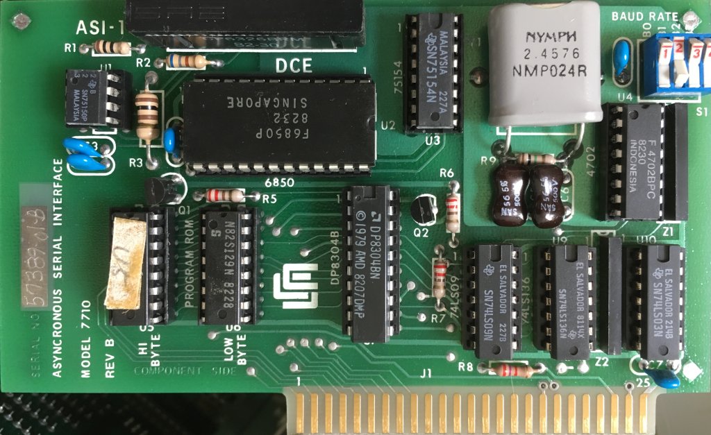 Apple II Plus _ Asyncronous Serial Interface card