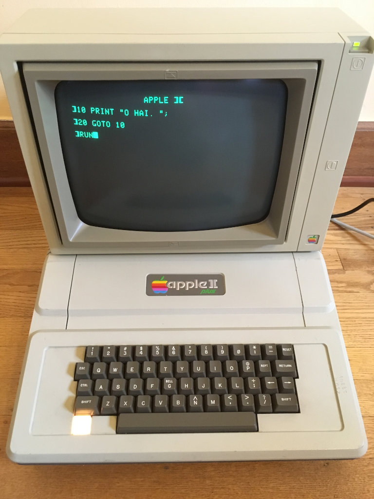 Apple II Plus running Apple BASIC