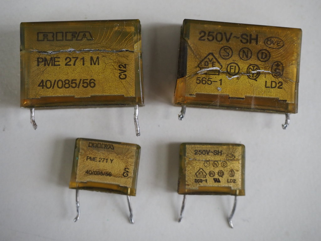 Apple IIGS failed or failing Rifa capacitors
