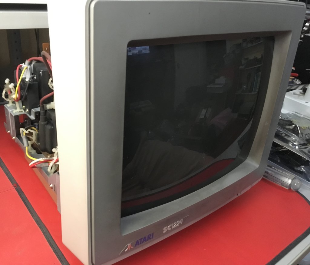 Atari ST SC1224 version 2 CRT monitor with back removed