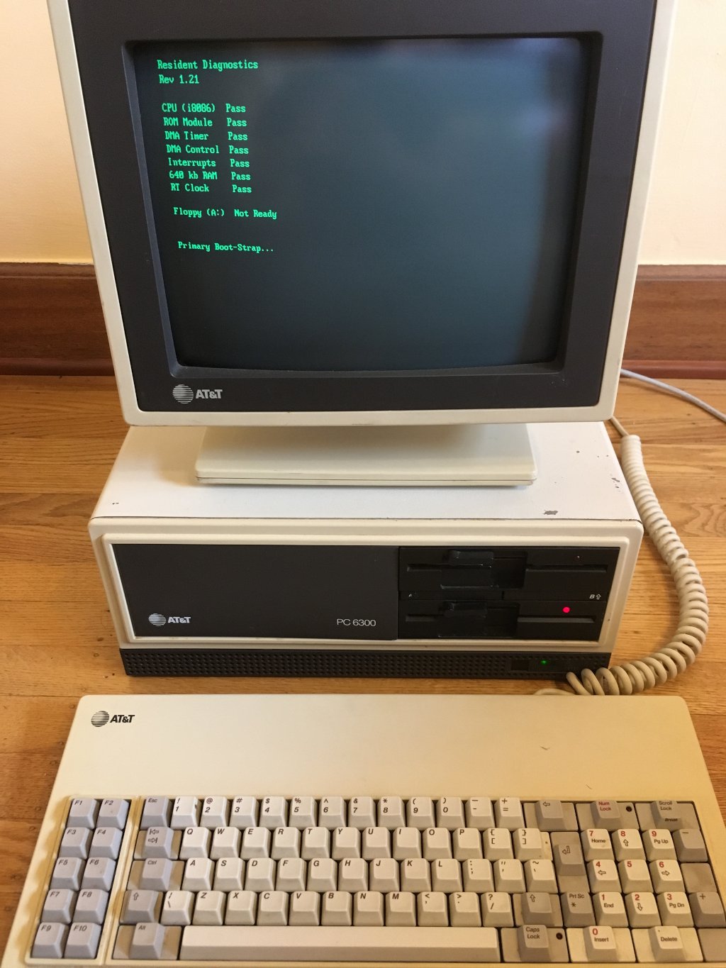 AT&T 6300 waiting for a boot floppy